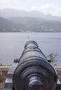 Old Cannon used as defense system at Fort Shirley Royalty Free Stock Photo