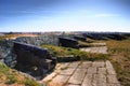 Old cannons of Almeida historical village and fortified walls