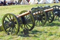 Old cannons on the battle field.
