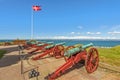 Old cannons in Kronborg Castle.Helsingor.Denmark Royalty Free Stock Photo