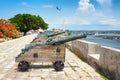 Old cannons at La Cabana fortress in Havana