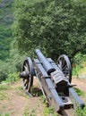 Old cannons near an ancient fortress