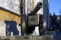 Old cannons shown in Moscow Kremlin. The Lion cannon Royalty Free Stock Photo