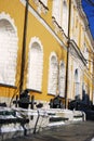 Old cannons shown in Moscow Kremlin. Royalty Free Stock Photo