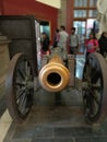 Kolkata, West Bengal/India - February 09, 2020: Old Canon display at the Victoria Memorial museum Gallery Royalty Free Stock Photo
