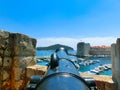 Old canon on Fort Lovrijenac or St. Lawrence Fortress in Dubrovnik, Croatia Royalty Free Stock Photo