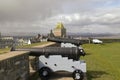 An old canon pointing towards the City of Quebec from the fortress of the Citadelle in Quebec City Royalty Free Stock Photo