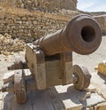 Old canon at a roman fort Royalty Free Stock Photo