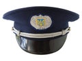 old Cap of a policeman of Ukraine, a trident on a cockade