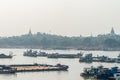 Old capital Sagaing with Old Temple along Ayeyarwady River, Bridge Mandalay, Myanmar Mar 2017