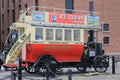 Closeup photo with an old car in Albert Dock, Liverpool, Great Britain, UK