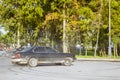 Old-car BMW 5-series e34 drifting Royalty Free Stock Photo