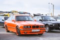 Old-car BMW 5-series e34 Royalty Free Stock Photo