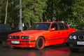 Old-car BMW 5-series e34 Royalty Free Stock Photo