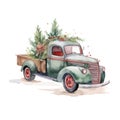 OLD CAR CHRISTMAS CARRY PINE TREE DECORATION FOR CHRISTMAS