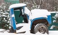 Old car covered with snow Royalty Free Stock Photo