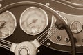 Old car dashboard Royalty Free Stock Photo
