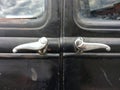 Old car door handle Royalty Free Stock Photo