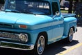 old model blue car view Royalty Free Stock Photo