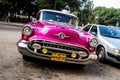 Old car in la havana street Royalty Free Stock Photo