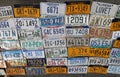 Old car license plates Royalty Free Stock Photo
