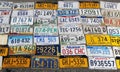 Old car license plates Royalty Free Stock Photo