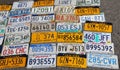 Old car license plates Royalty Free Stock Photo