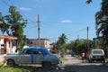 Old car in an old district