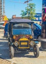 Old car replica in Old Town in Gdansk