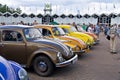 Old car show on Retrofest. Few Volkswagen Beetles Royalty Free Stock Photo