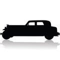 Old car silhouette Royalty Free Stock Photo