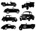 Old car silhouette Royalty Free Stock Photo