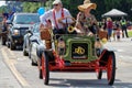 Old car in the street during Crawfish Festival Royalty Free Stock Photo