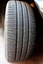 Old car tyre Royalty Free Stock Photo