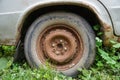 Old car wheel