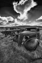Old car wreck in Bodie ghost town in California Royalty Free Stock Photo