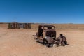 Old car wreck in Namib-Naukluft National Park, Namibia Royalty Free Stock Photo