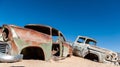 Old car wrecks in Namibia Royalty Free Stock Photo