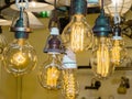 Old carbon light bulb Filament Royalty Free Stock Photo