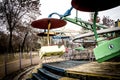 Old Carousel in dendro park, Kropyvnytskyi, Ukraine.