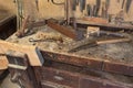 Old carpenter's bench Royalty Free Stock Photo