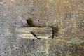 Old carpenter tool planer on vintage wooden background Royalty Free Stock Photo
