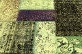 Old carpet of multi-colored rags Royalty Free Stock Photo