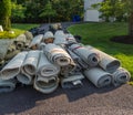 Old carpet rolls Royalty Free Stock Photo