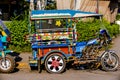 old carriage, digital photo picture as a background , taken in Sisaket temple , luang prabang, laos, asia