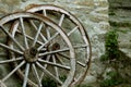 Old carriage wheels Royalty Free Stock Photo