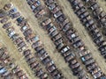 Old Cars, Junkyard, Aerial View Royalty Free Stock Photo