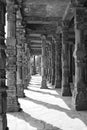 Old carved building columns