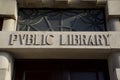 An old public library sign Royalty Free Stock Photo