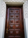 Old Carved Wooden Door - Exterior View